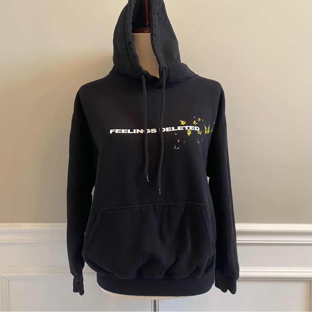 Pacsun Black Hoodie “Feelings Deleted…Not Today” Size M